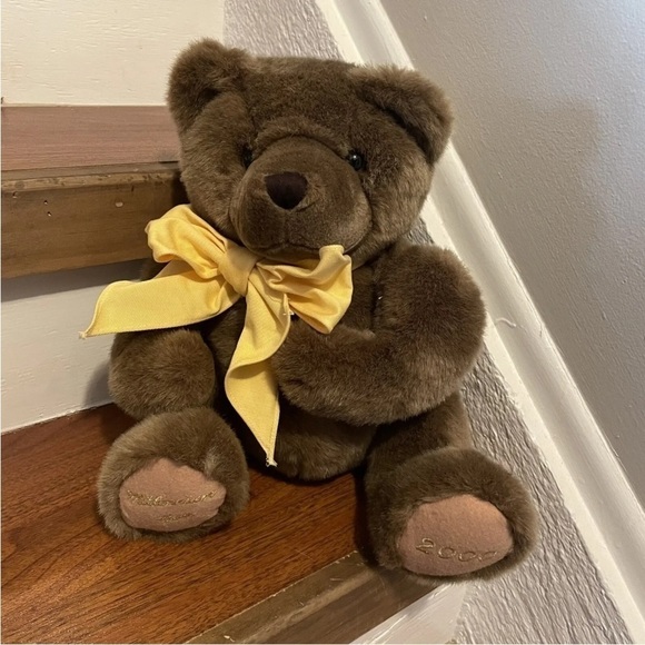 Mango Teddy Bear Plush Millenium 2000 Vintage Rare Magnetic Hands Heavy Peekaboo - Picture 12 of 12